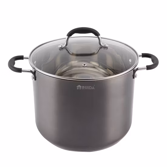 Batterie de cuisine en acier inoxydable 8 pièces, marmite